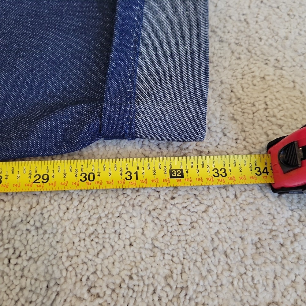 Dickies Dungarees Adult 42x32 Blue Overalls Denim Bib Work Wear Carpenter Men - Picture 9 of 11